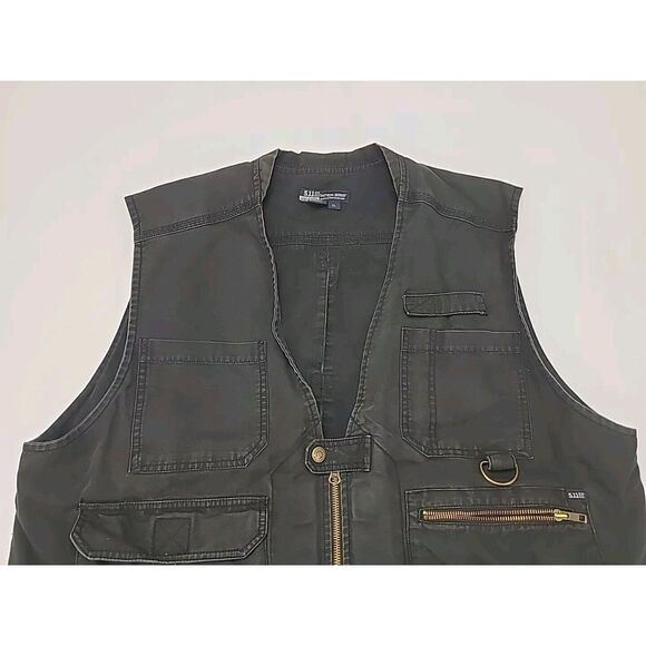 5.11 Tactical Series Vest Mens XL Black Fast-Tac Conceal Carry Hunting 80008 - Picture 2 of 10